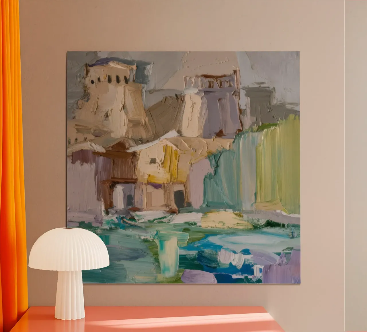 Rovine della Cittadella illuminate dal sole poster con telaio in legno da Radiance Landscape