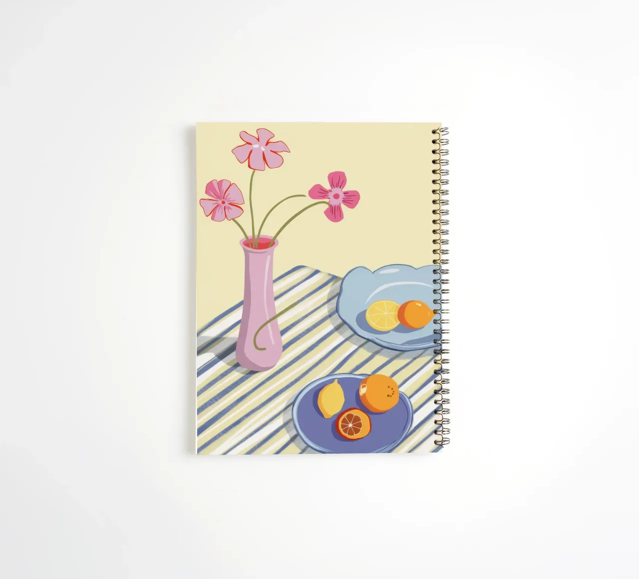Striped Orange Stillness spiral notebook by Moonlite Desire