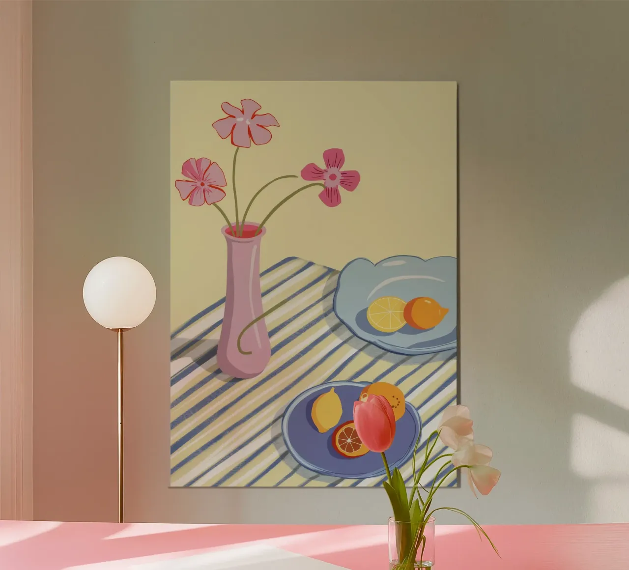 Striped Orange Stillness forex plate by Moonlite Desire