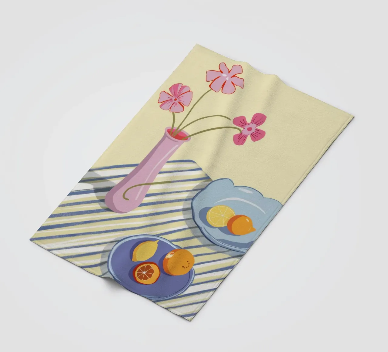 Immobile arancione a strisce coperta in pile da Moonlite Desire