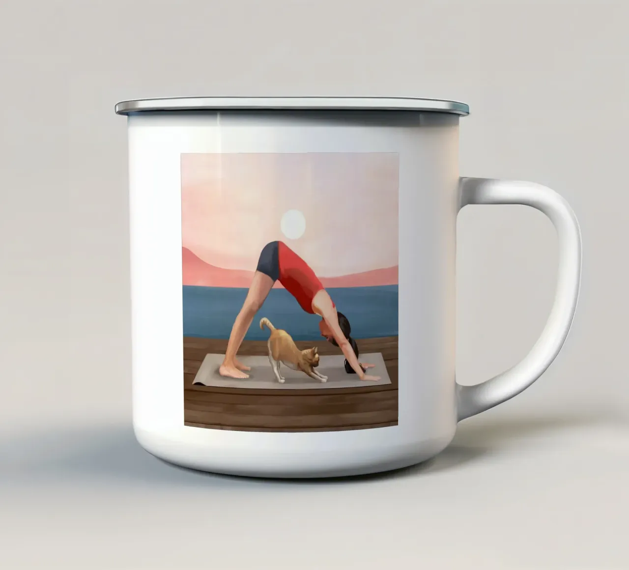 Harmony at Dawn tazza in smalto da Flow Line