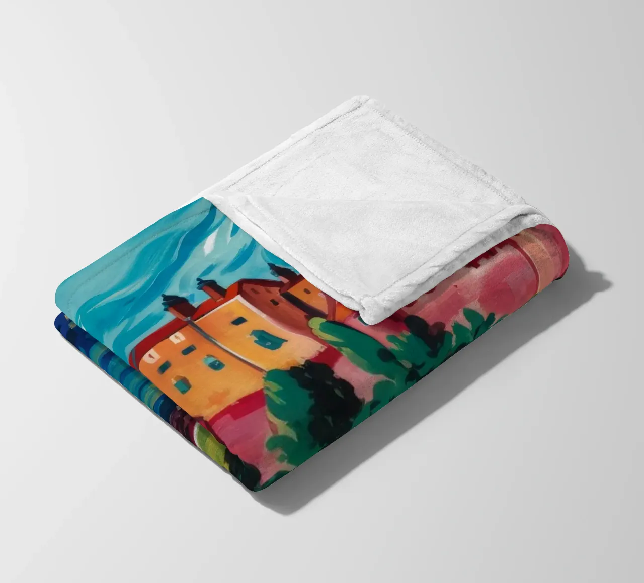 Riflesso del castello sul lago coperta in pile da Lush Essence