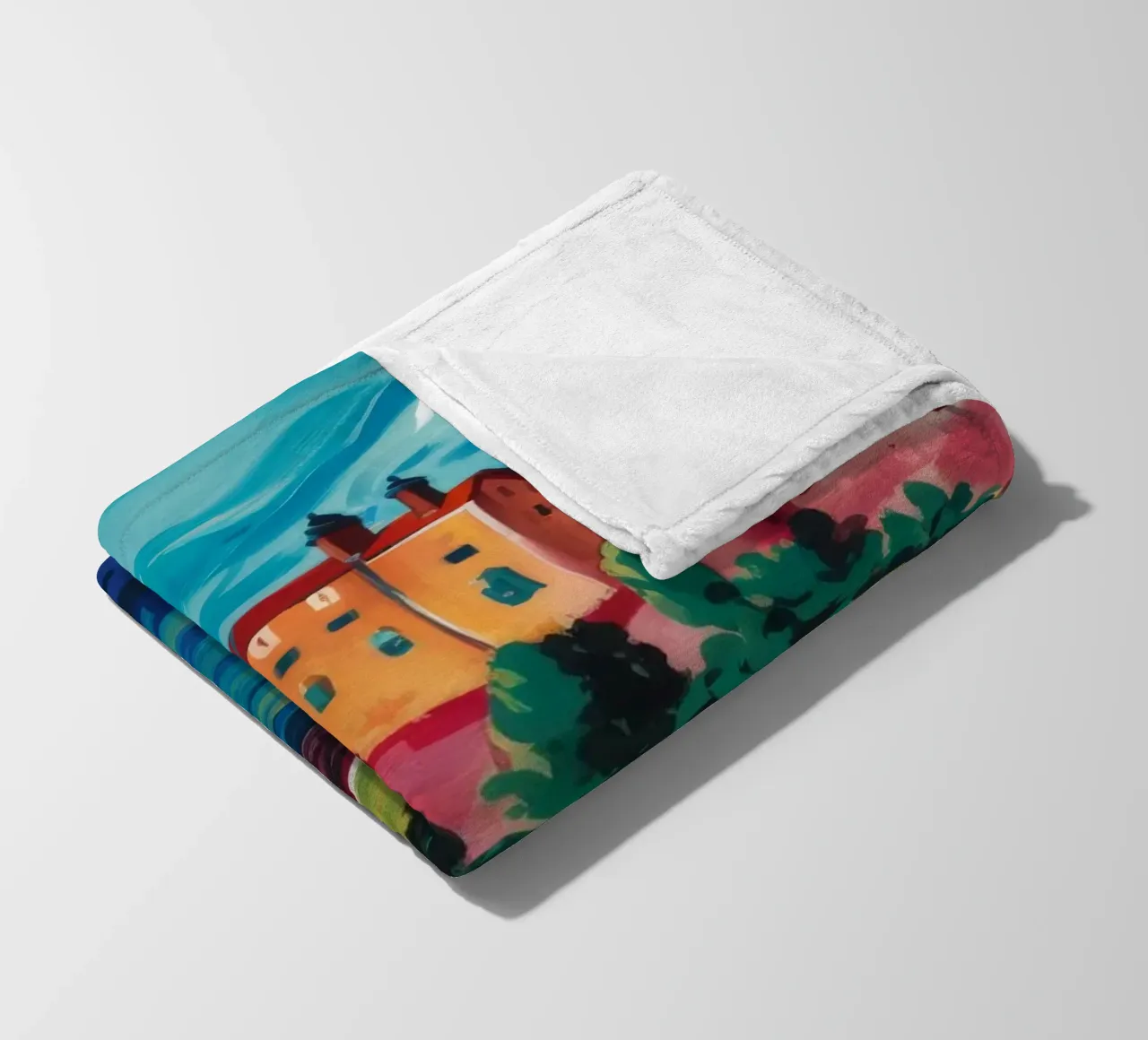 Riflesso del castello sul lago coperta in pile da Lush Essence