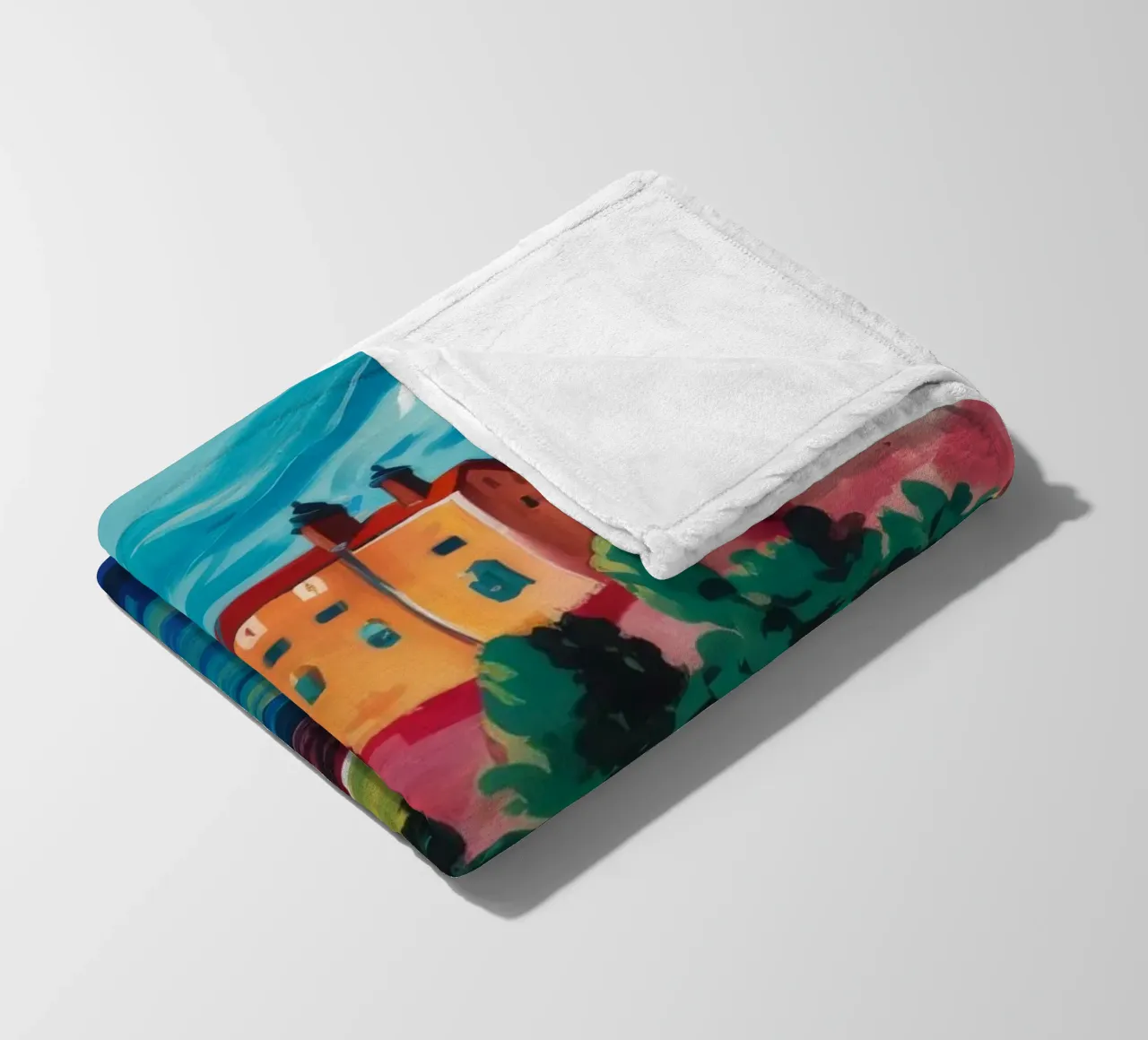 Riflesso del castello sul lago coperta in pile da Lush Essence