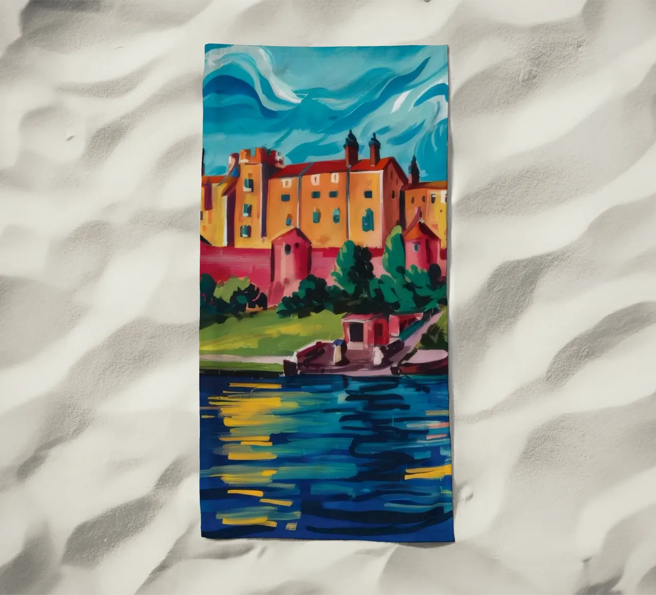 Riflesso del castello sul lago telo mare da Lush Essence