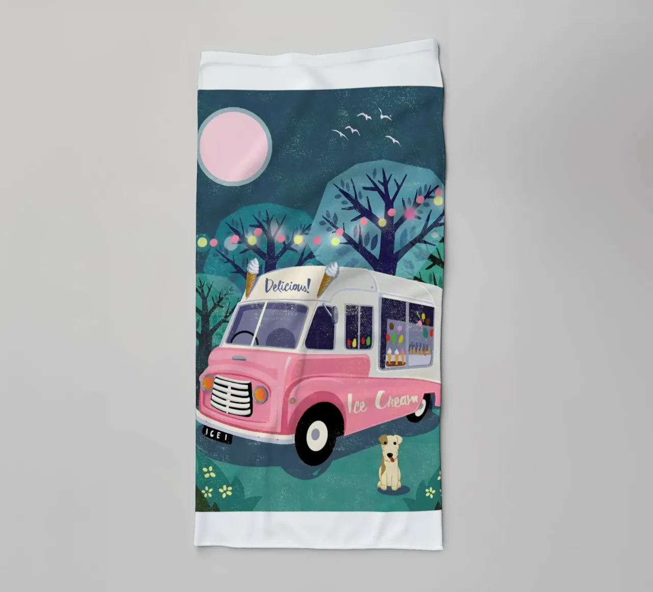 Ice Cream Van towel by Rocket68