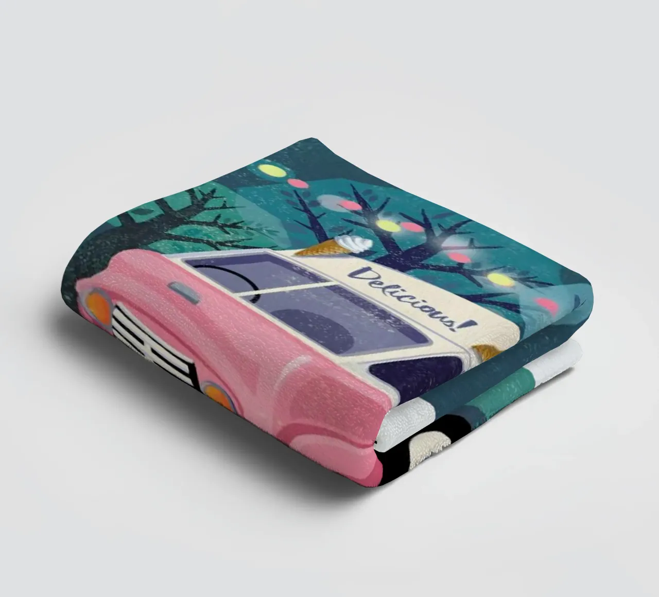 Ice Cream Van towel by Rocket68