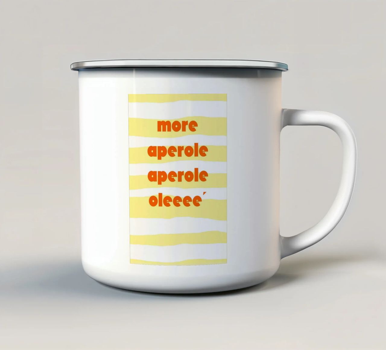 more aperole. tazza in smalto da FRICKE DESIGN