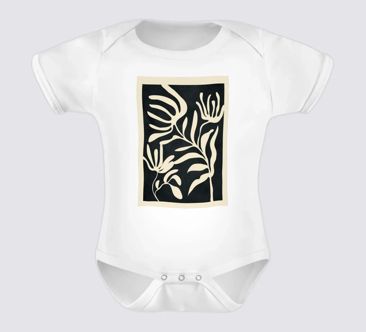 Minimal Abstract Art Plant body neonato maniche corte da Flow Line
