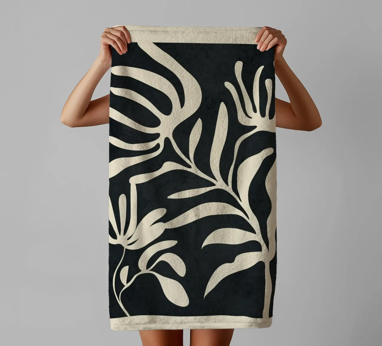 Minimal Abstract Art Plant asciugamano da bagno da Flow Line