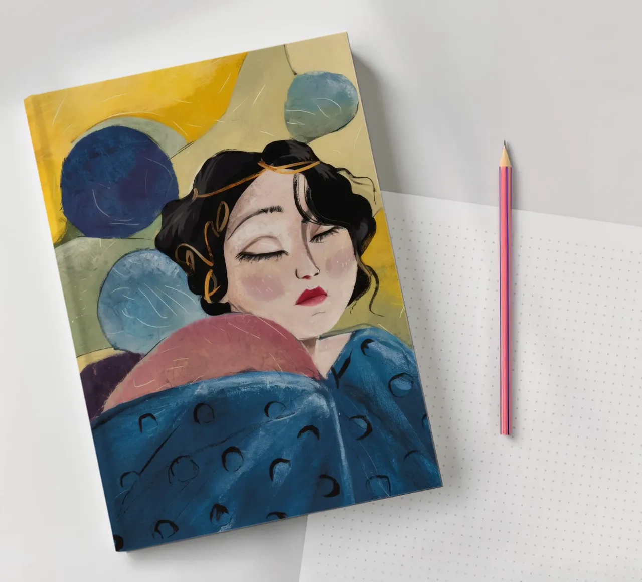 Cerulean Orb Slumber notebook by Vivid Reverie