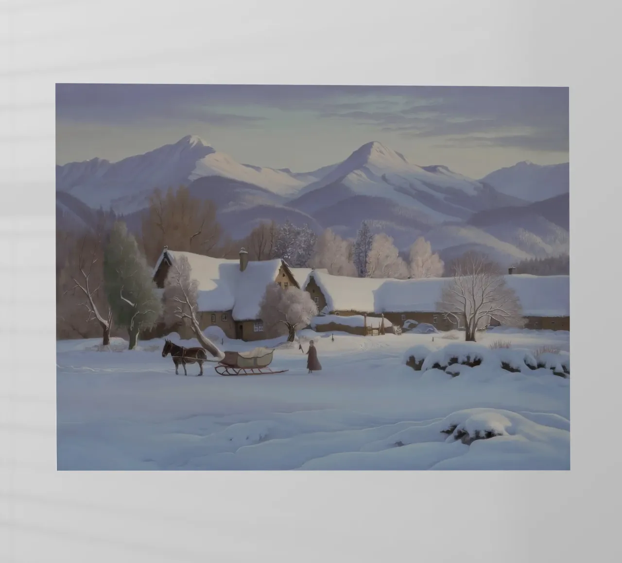 Cabina invernale Haven pellicola backlit da Radiance Landscape