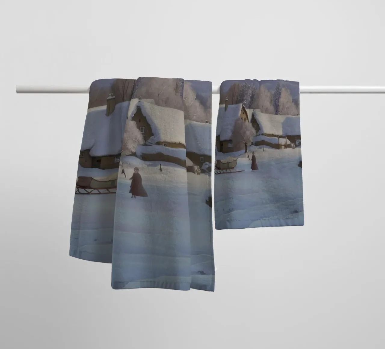 Cabina invernale Haven asciugamano da bagno da Radiance Landscape