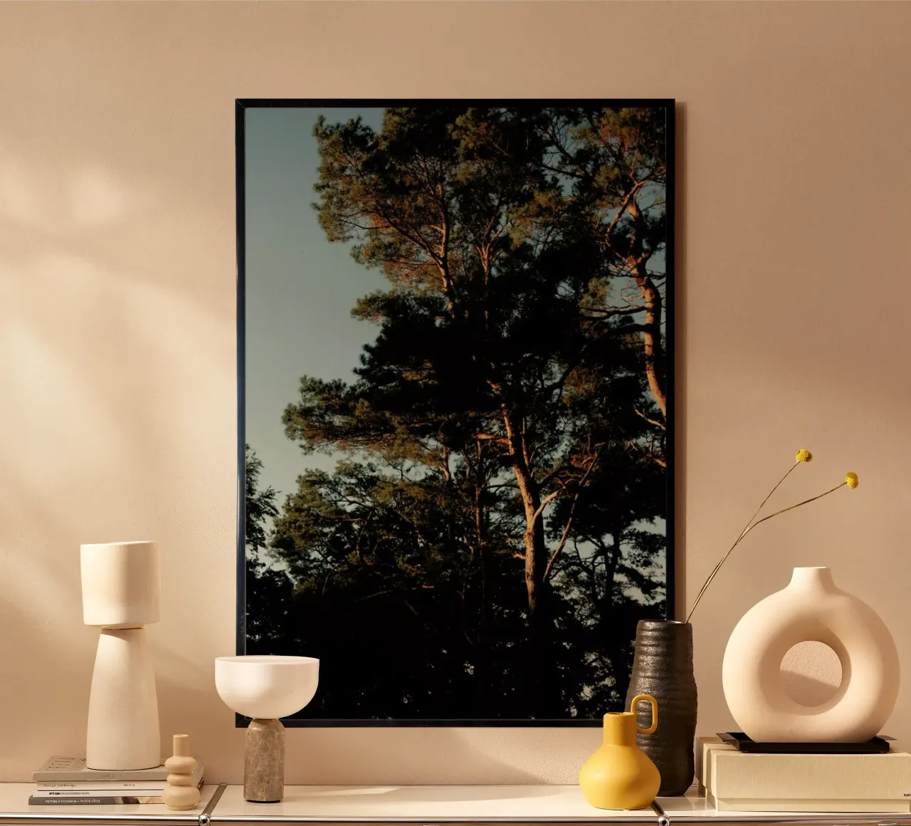 Lights And Shoadows poster con telaio in alluminio da Sebastian Hilgetag