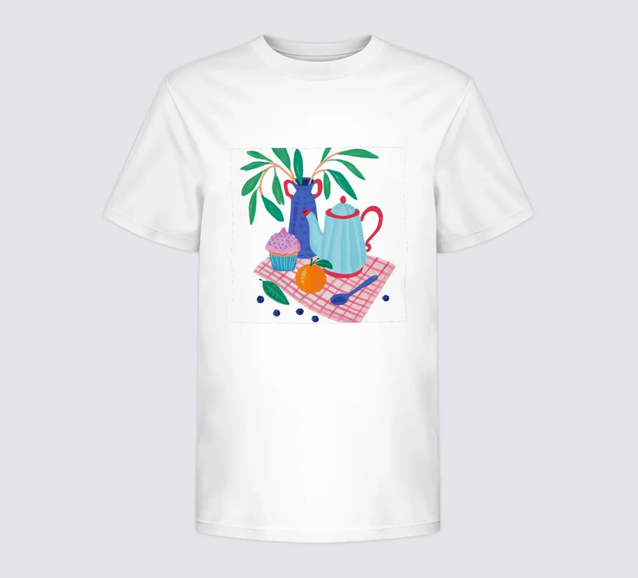 Teatime Joyful Jumble kids t-shirt by Moonlite Desire