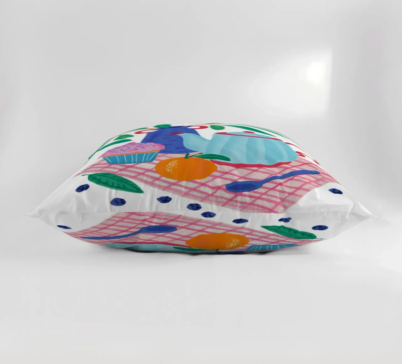 Teatime Joyful Jumble decorative cushion by Moonlite Desire