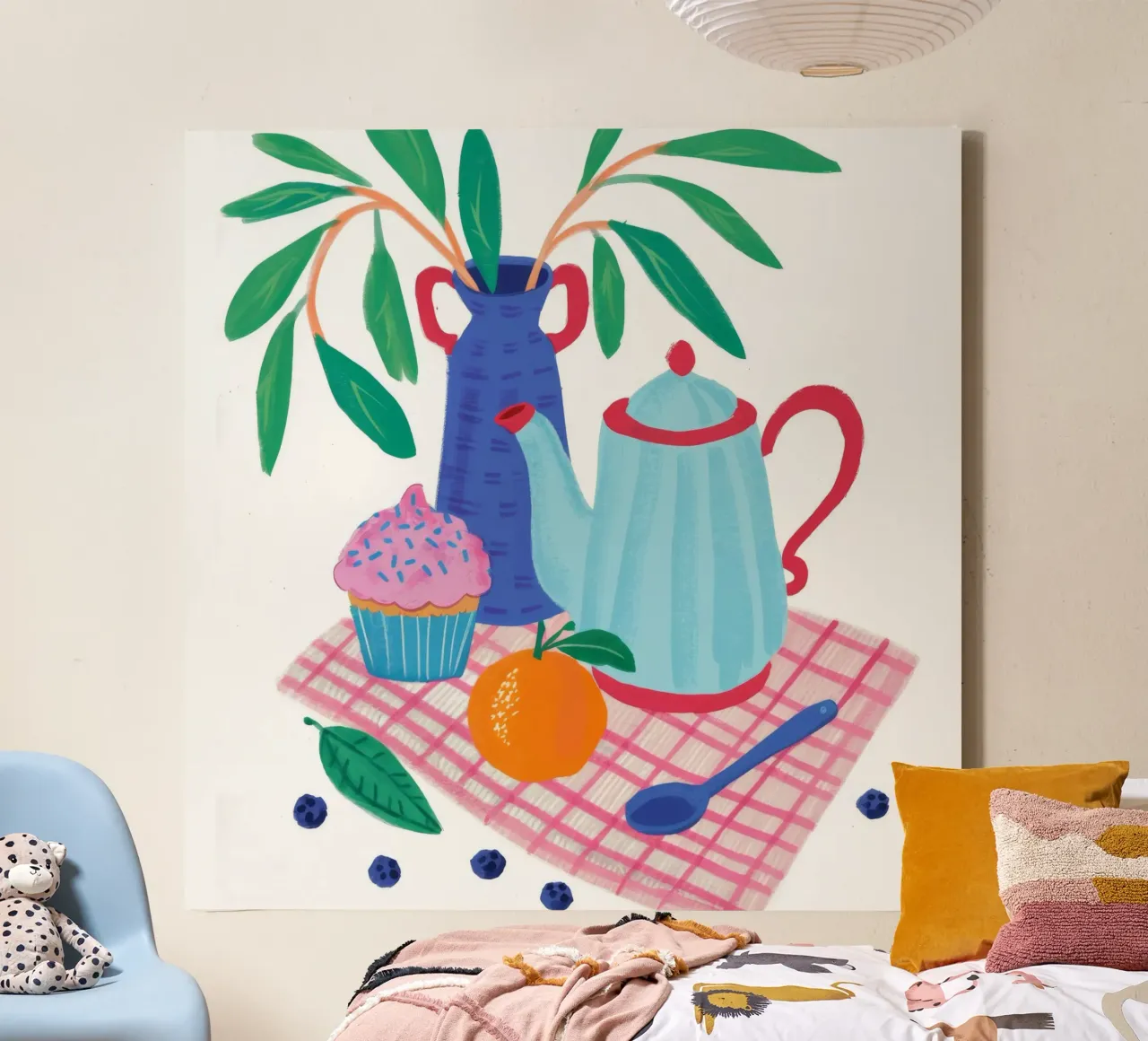 Teatime Joyful Jumble canvas by Moonlite Desire