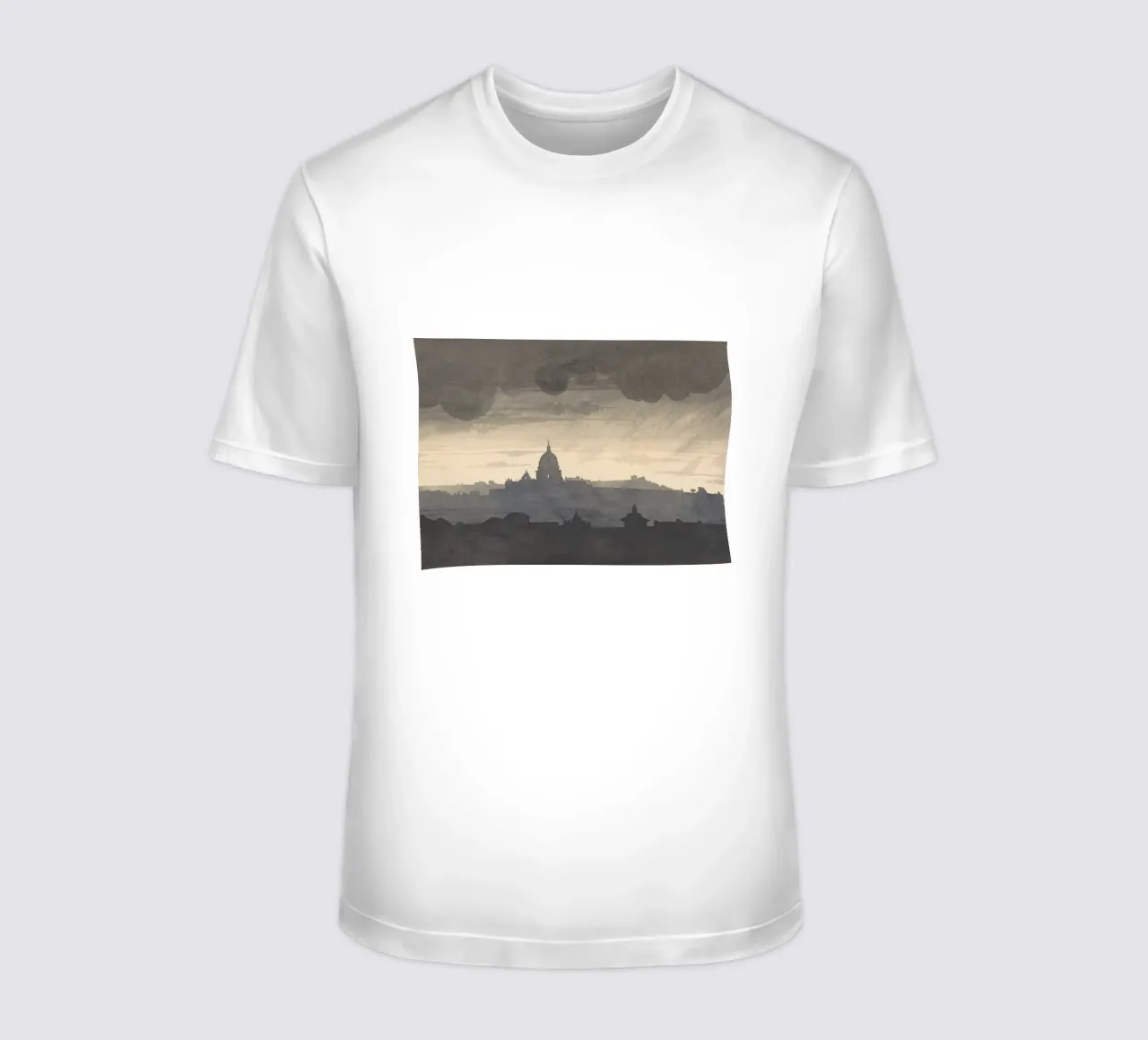 J.M.W. Turner - Cupola di San Pietro Roma - Città monocromatica t-shirt da ClubArt