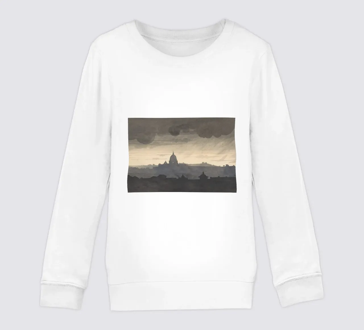 J.M.W. Turner - Cupola di San Pietro Roma - Città monocromatica felpa bambino da ClubArt