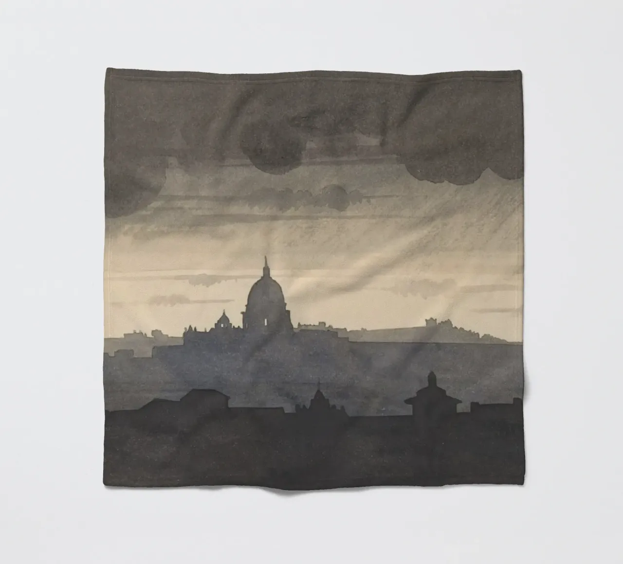J.M.W. Turner - Cupola di San Pietro Roma - Città monocromatica coperta in pile da ClubArt