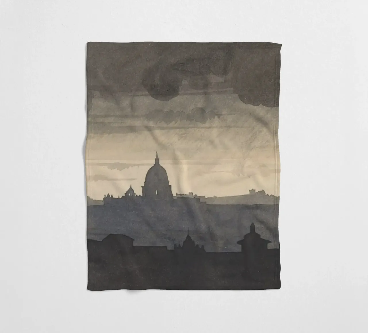 J.M.W. Turner - Cupola di San Pietro Roma - Città monocromatica coperta in pile da ClubArt
