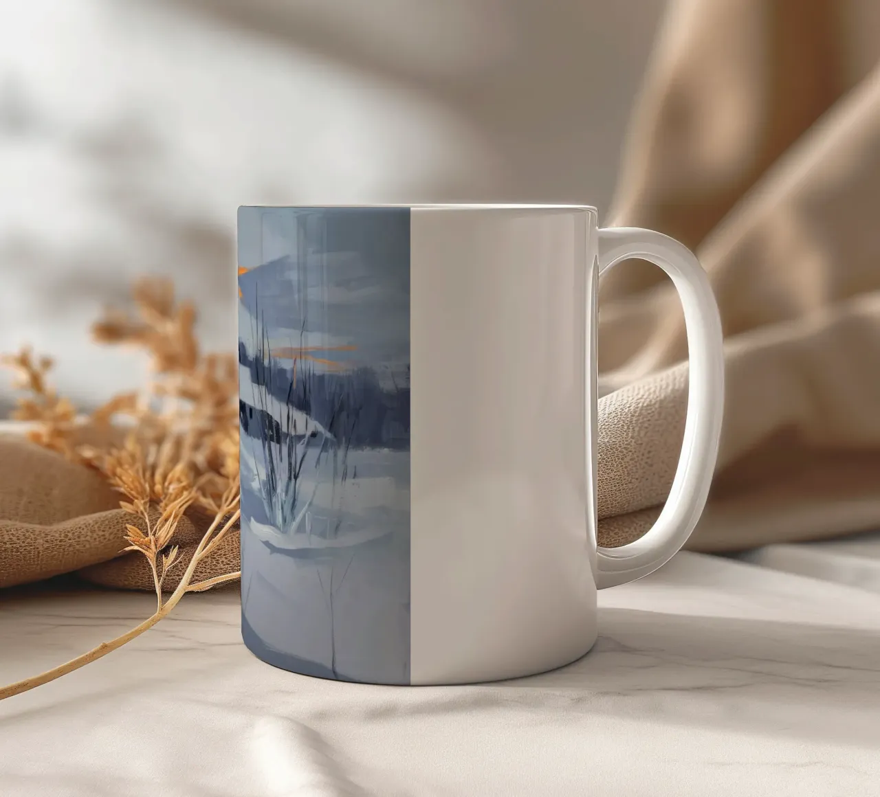 Coperta di neve di Homestead tazza in ceramica da Radiance Landscape