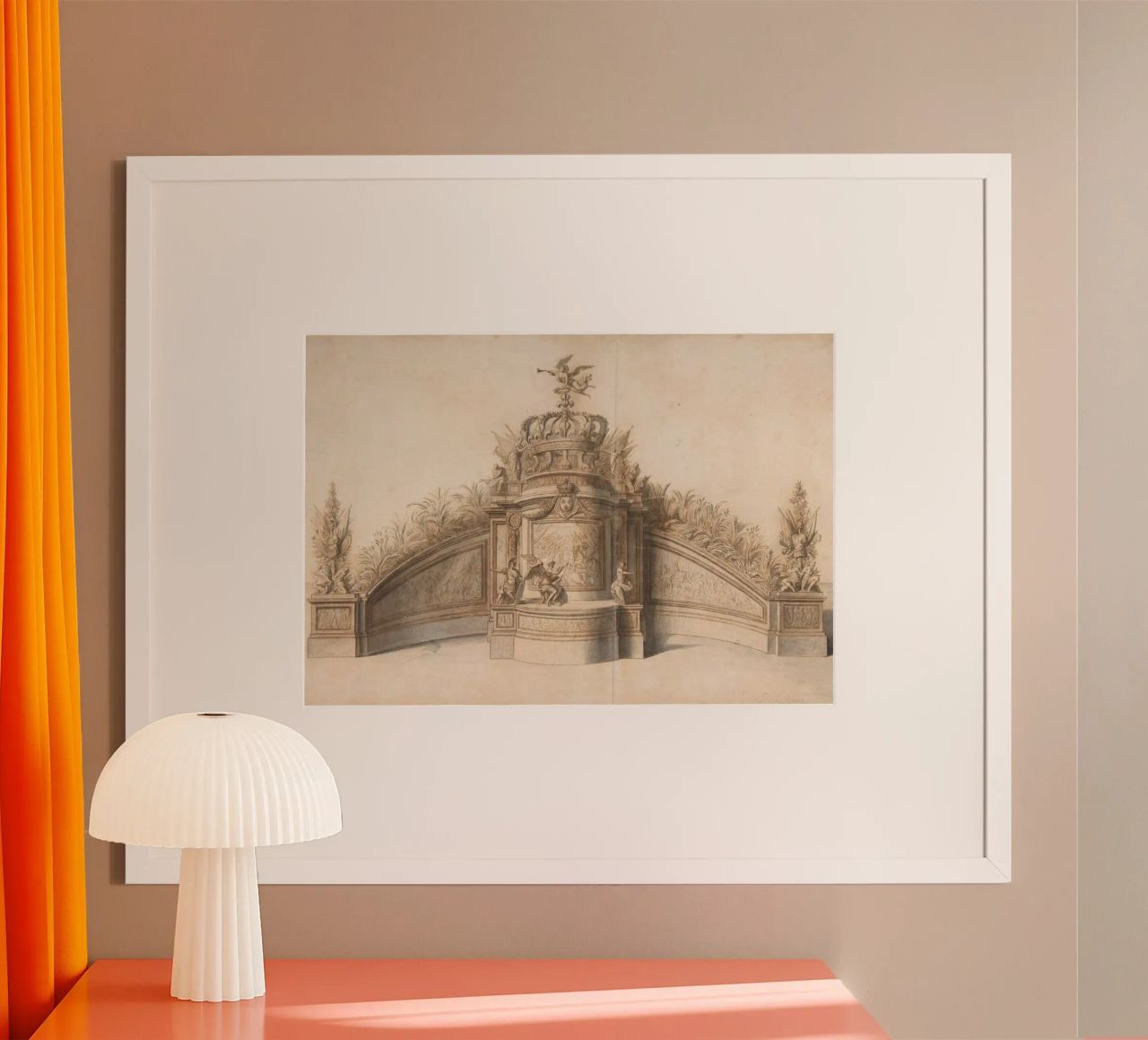 Fontaine rococo vintage - Art architectural élaboré poster de ClubArt