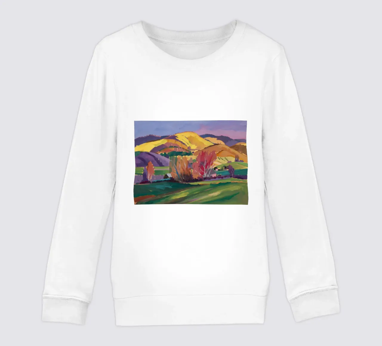 Curva della collina d'oro felpa bambino da Radiance Landscape