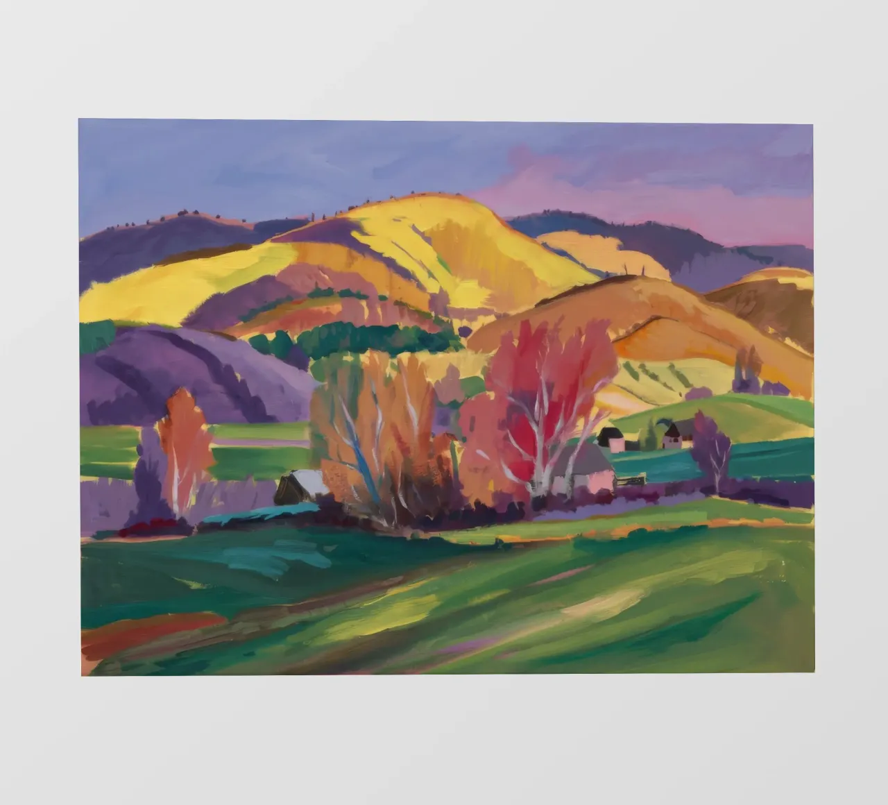 Curva Golden Hillside papel para pared de Radiance Landscape