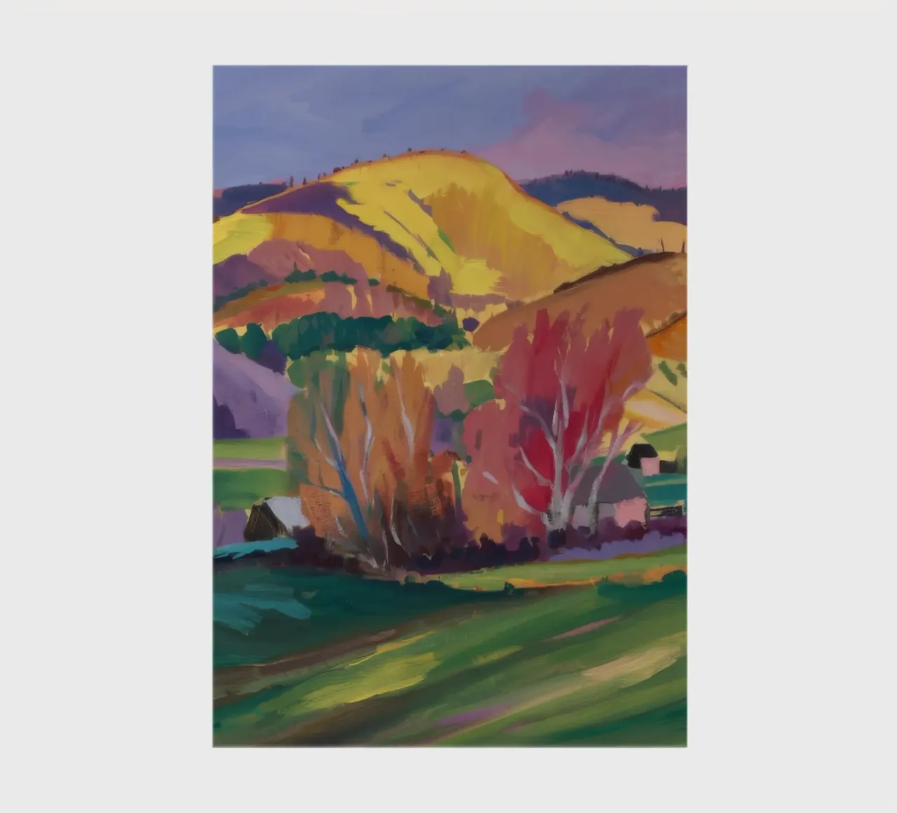 Golden Hillside Curve notebook by Radiance Landscape