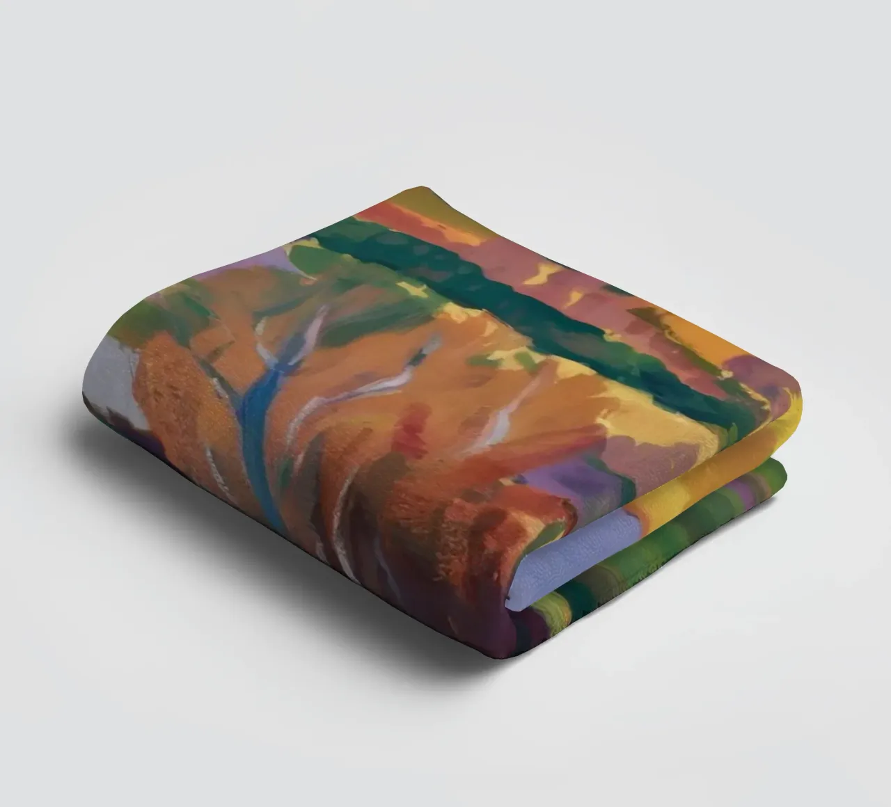 Golden Hillside Curve towel by Radiance Landscape