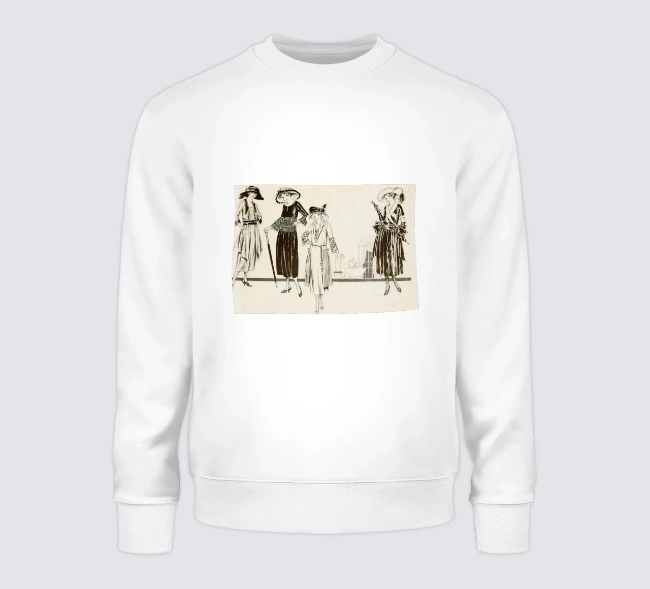 Vintage 1920s Fashion Illustration - Flapper Style Art sudadera de ClubArt