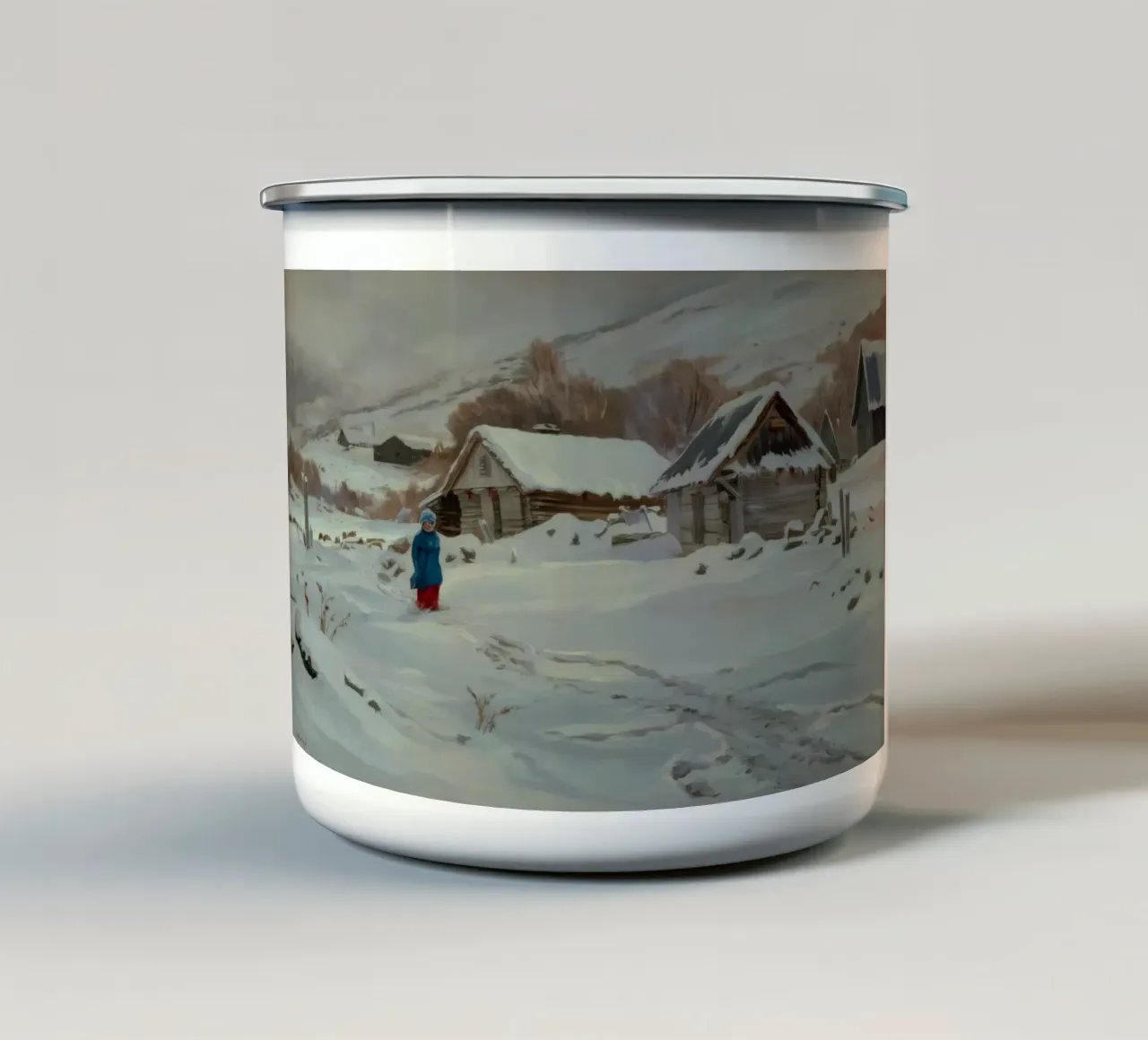 Viaggio d'inverno Solitudine tazza in smalto da Lush Essence