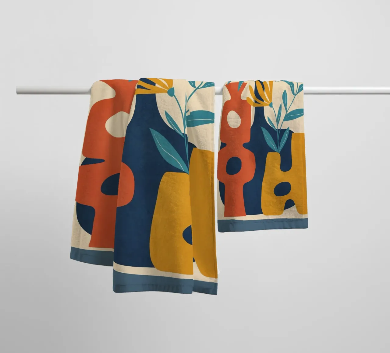 Shapes in Bloom 1 asciugamano da bagno da cityart