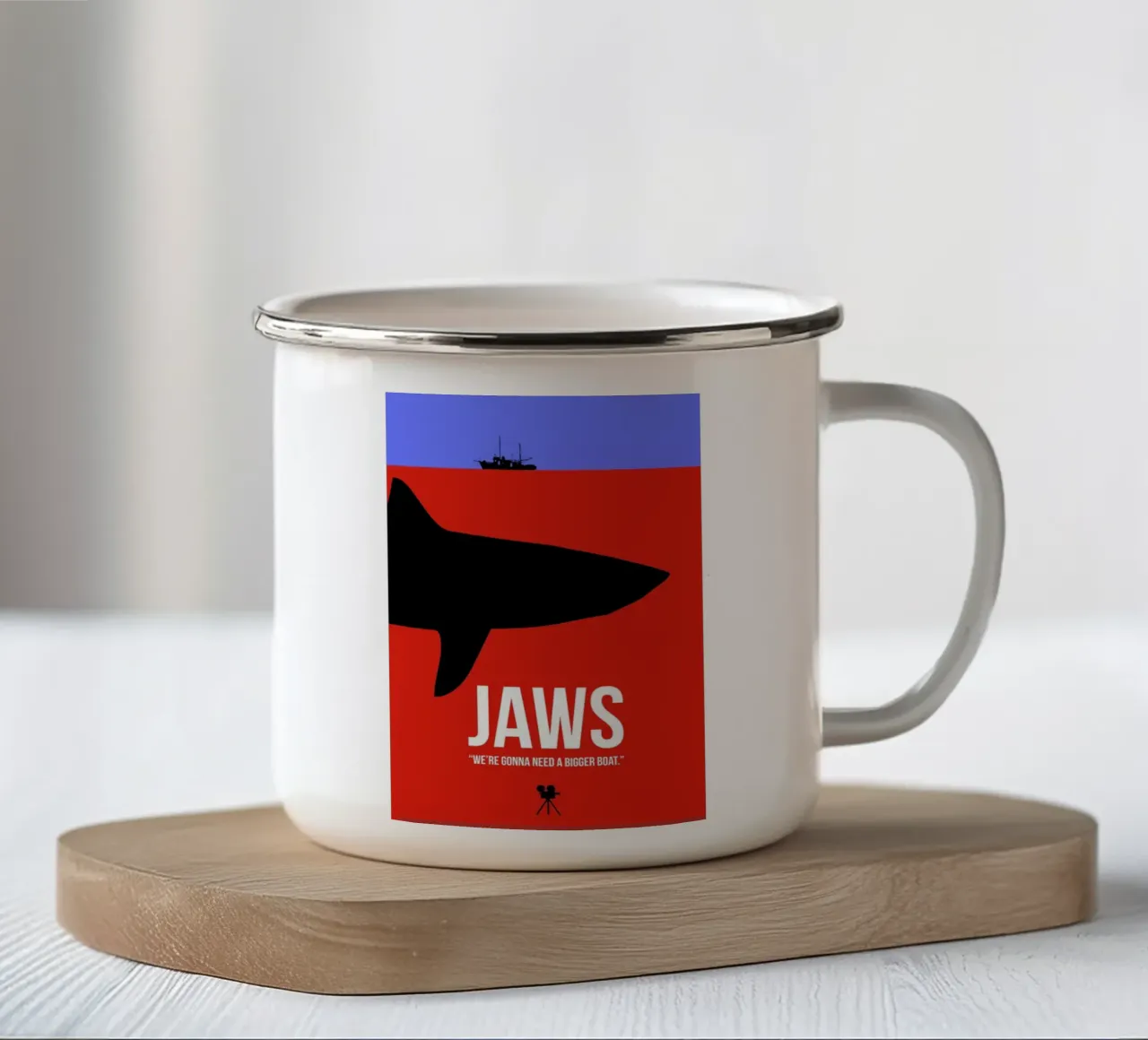 Jaws tazza in smalto da Naxart
