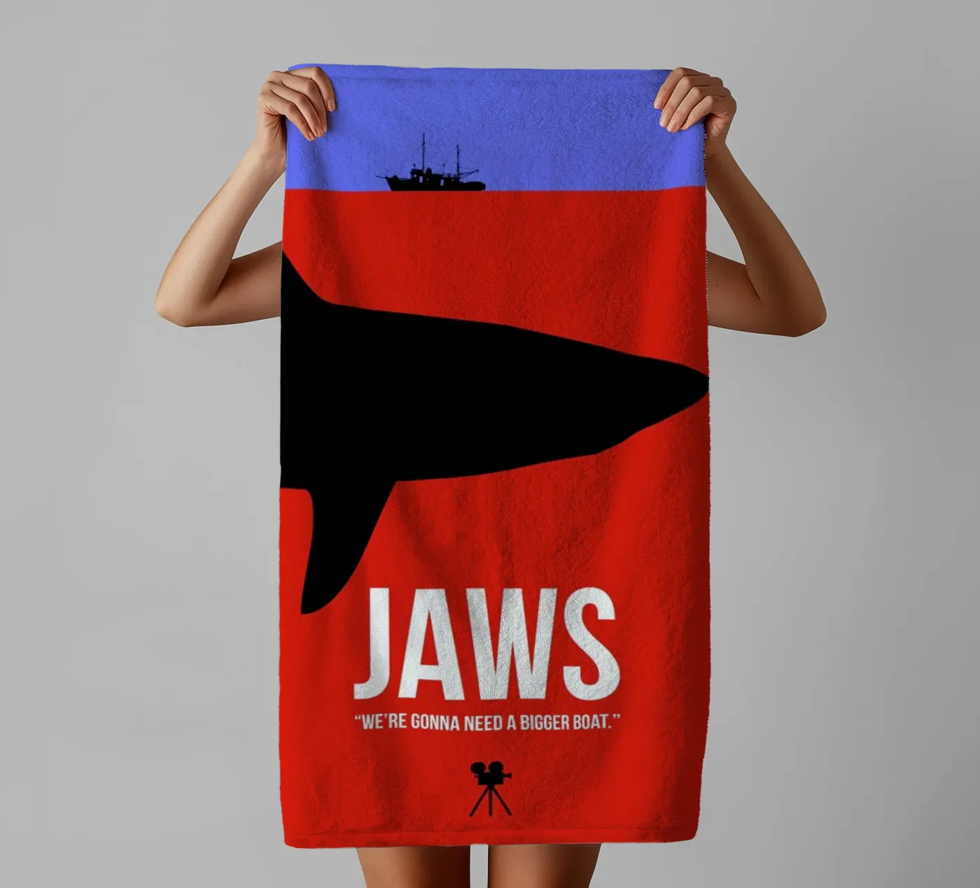 Jaws towel by Naxart