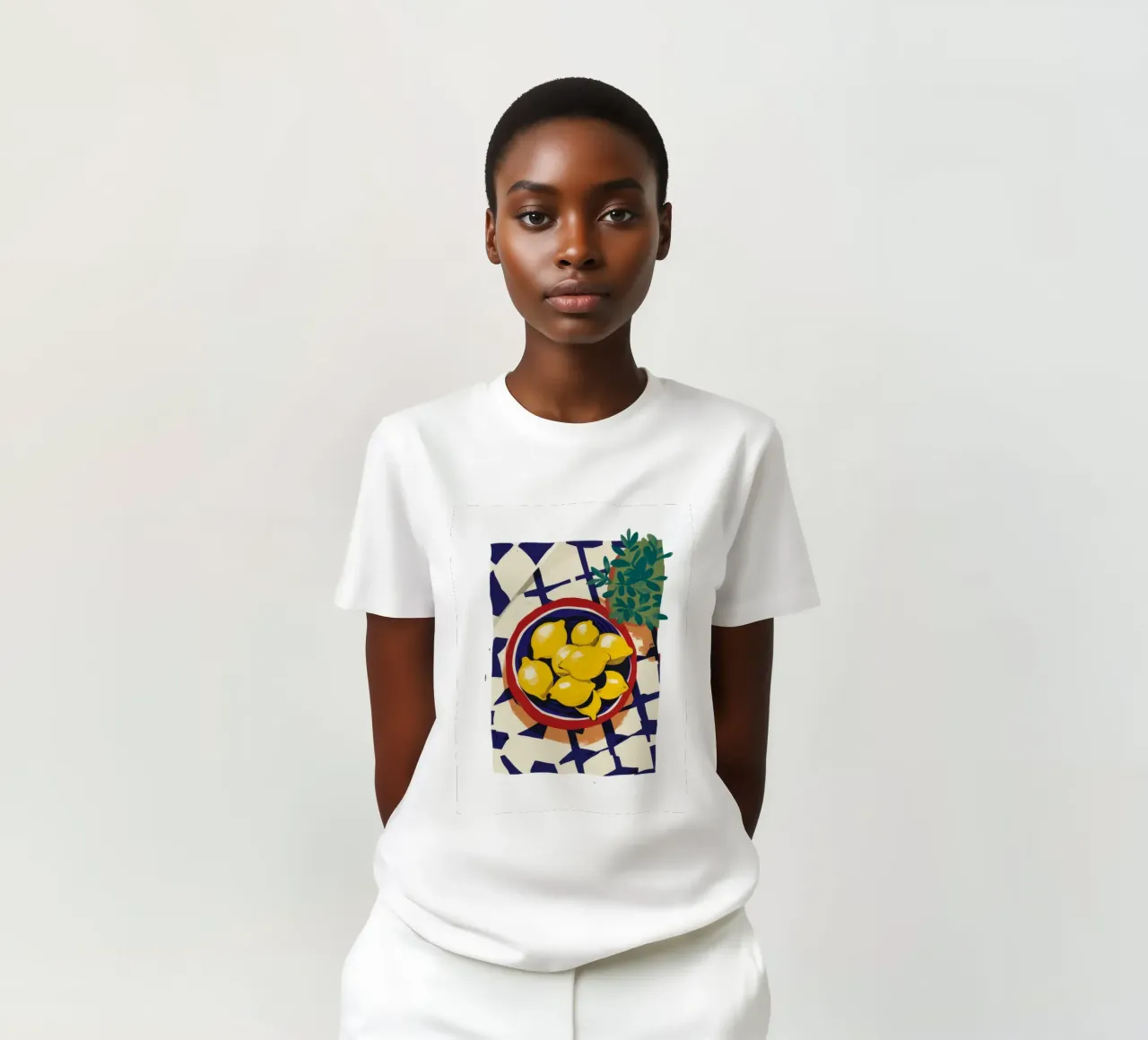 Schachbrettmuster Zitrone hell T-Shirt von Moonlite Desire