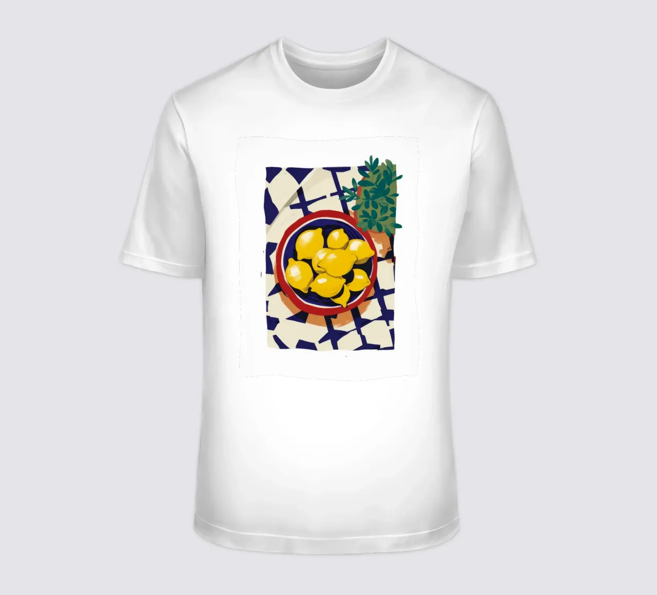 Schachbrettmuster Zitrone hell T-Shirt von Moonlite Desire