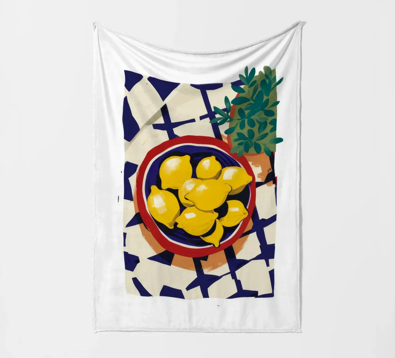 Limone light a scacchi coperta in pile da Moonlite Desire