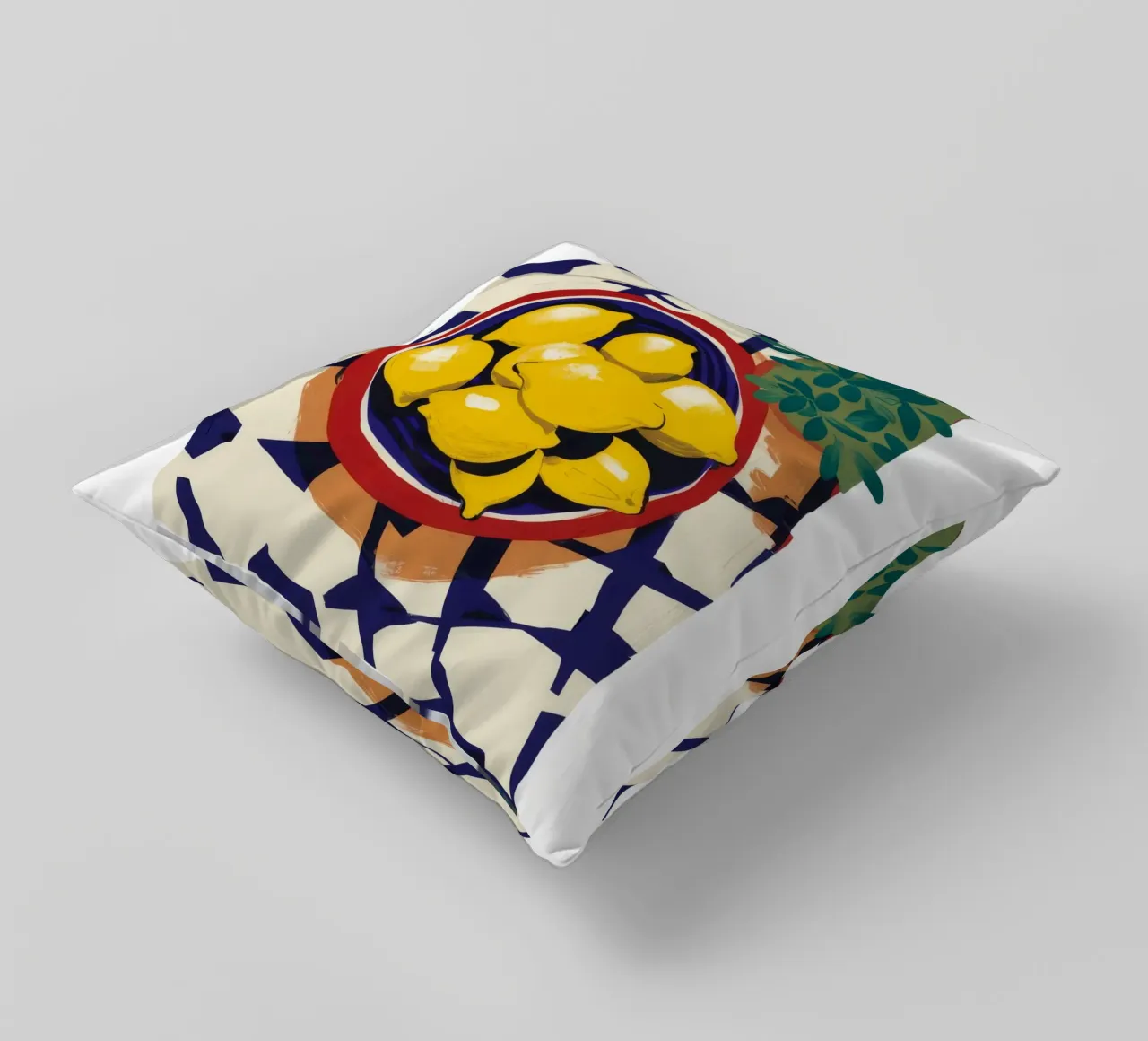 Limone light a scacchi cuscino da Moonlite Desire