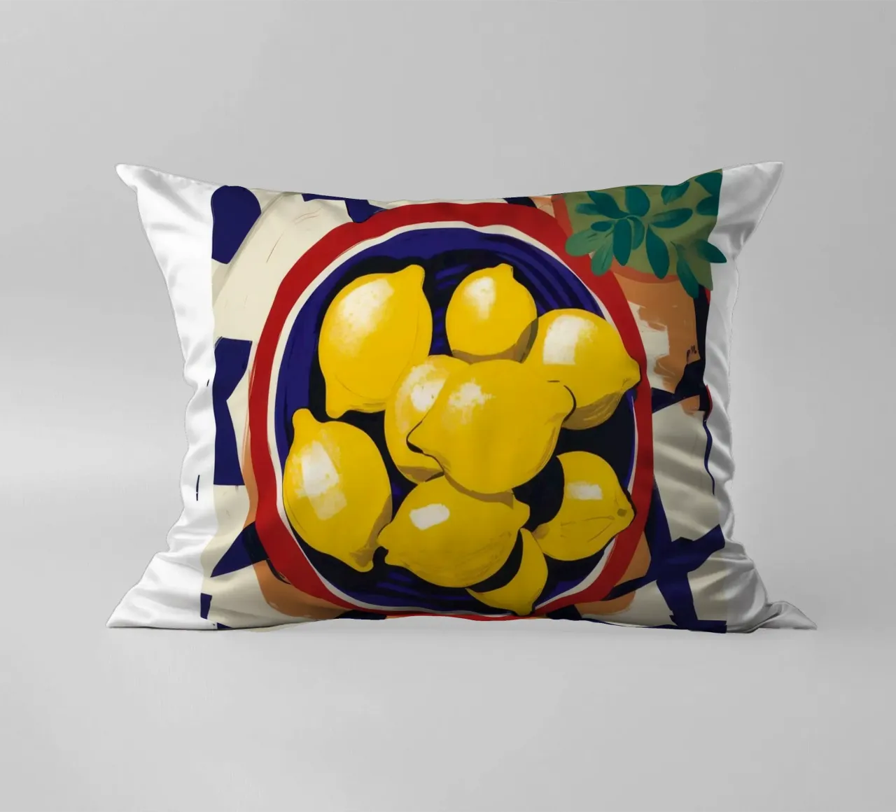 Limone light a scacchi cuscino da Moonlite Desire