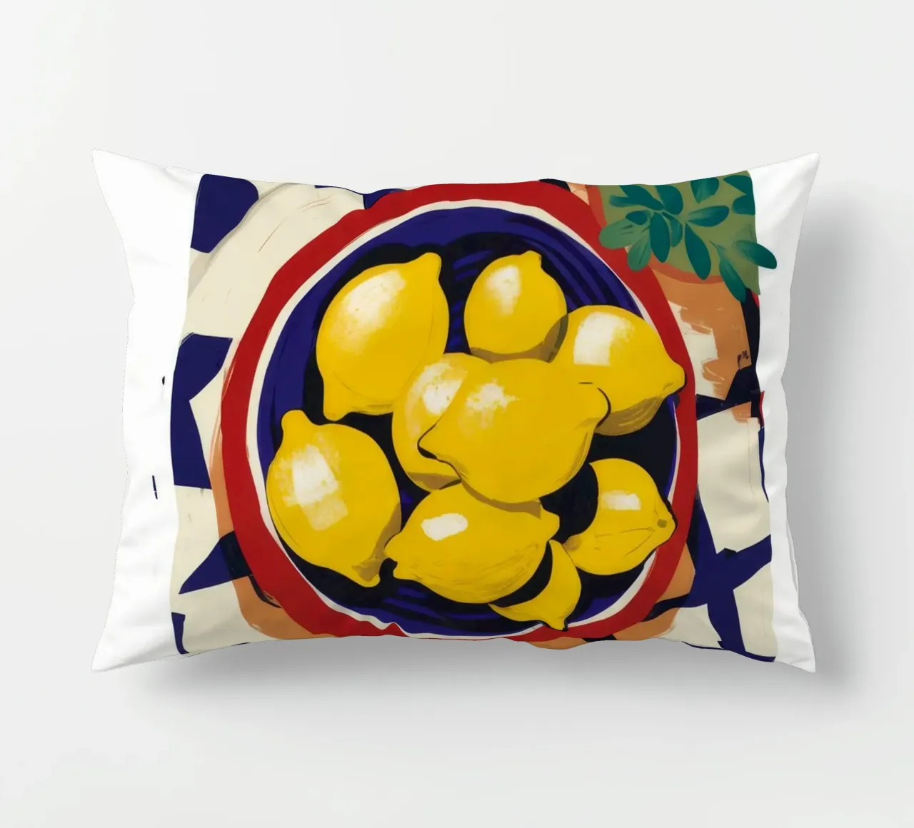 Limone light a scacchi cuscino da Moonlite Desire
