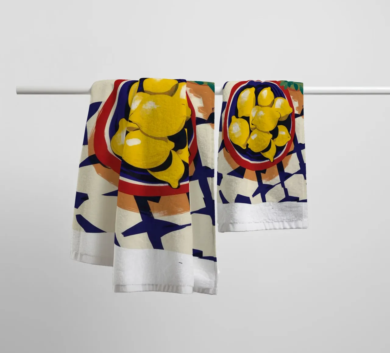 Limone light a scacchi asciugamano da bagno da Moonlite Desire