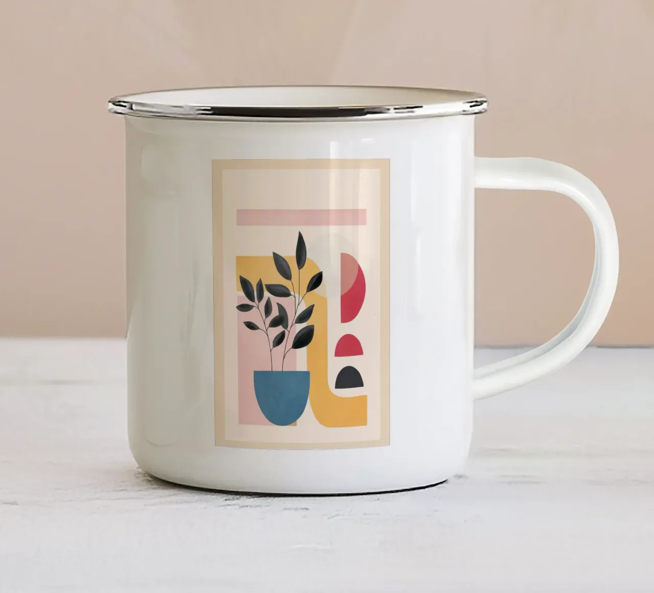 Soft Shapes XV Emaille Tasse von cityart