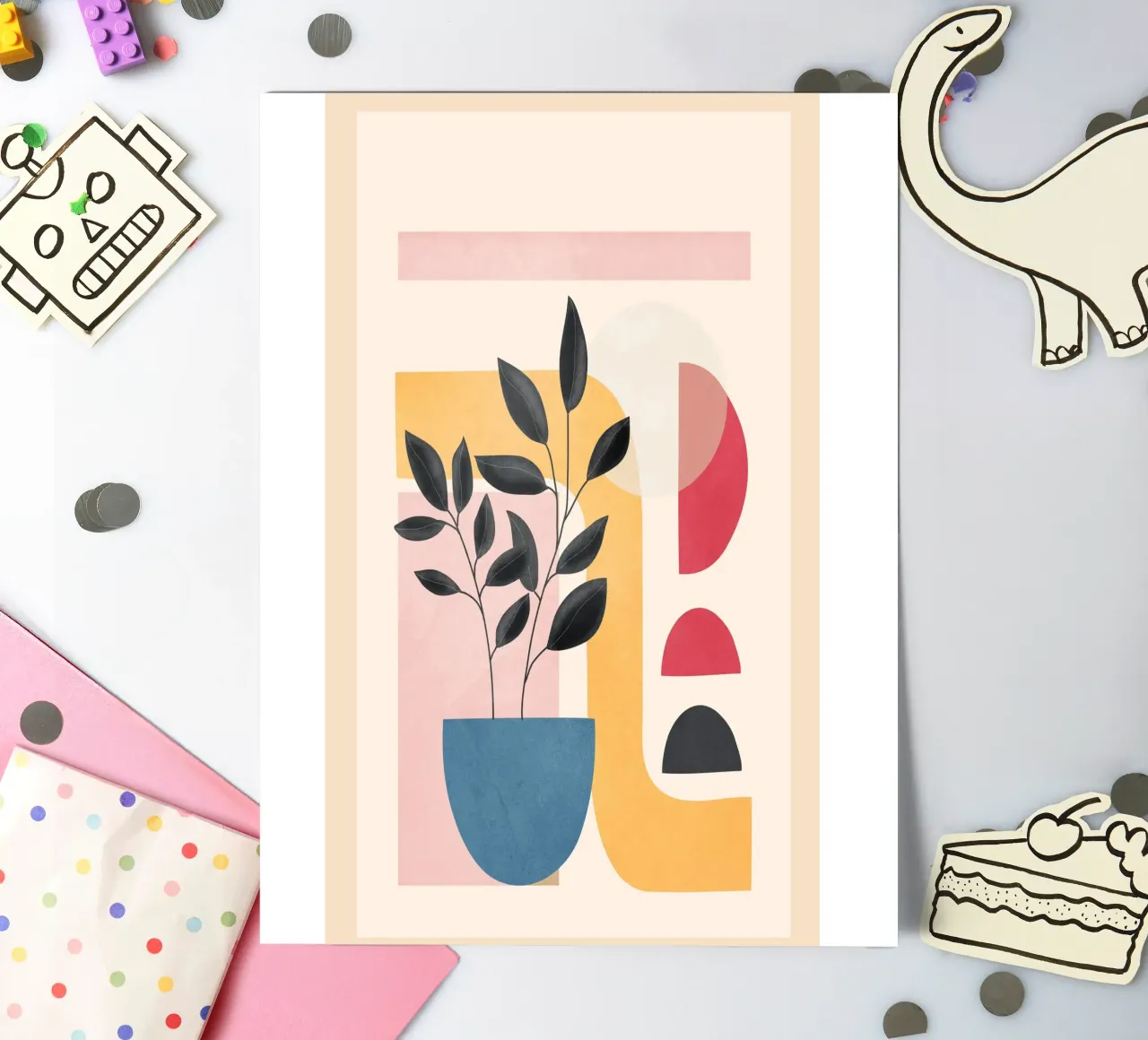 Soft Shapes XV sticker sheet by cityart