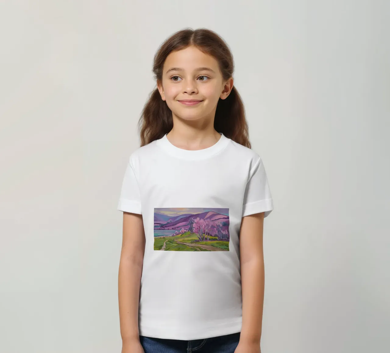 Spring Blossom River kids t-shirt by Radiance Landscape