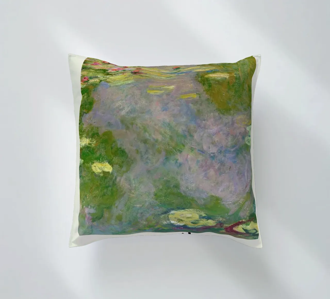 Monet – Signed Water Lilies cuscino da Vintage by JUNIQE