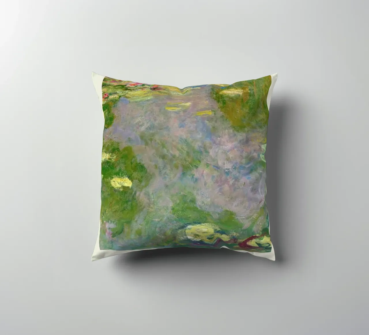 Monet – Signed Water Lilies cuscino da Vintage by JUNIQE