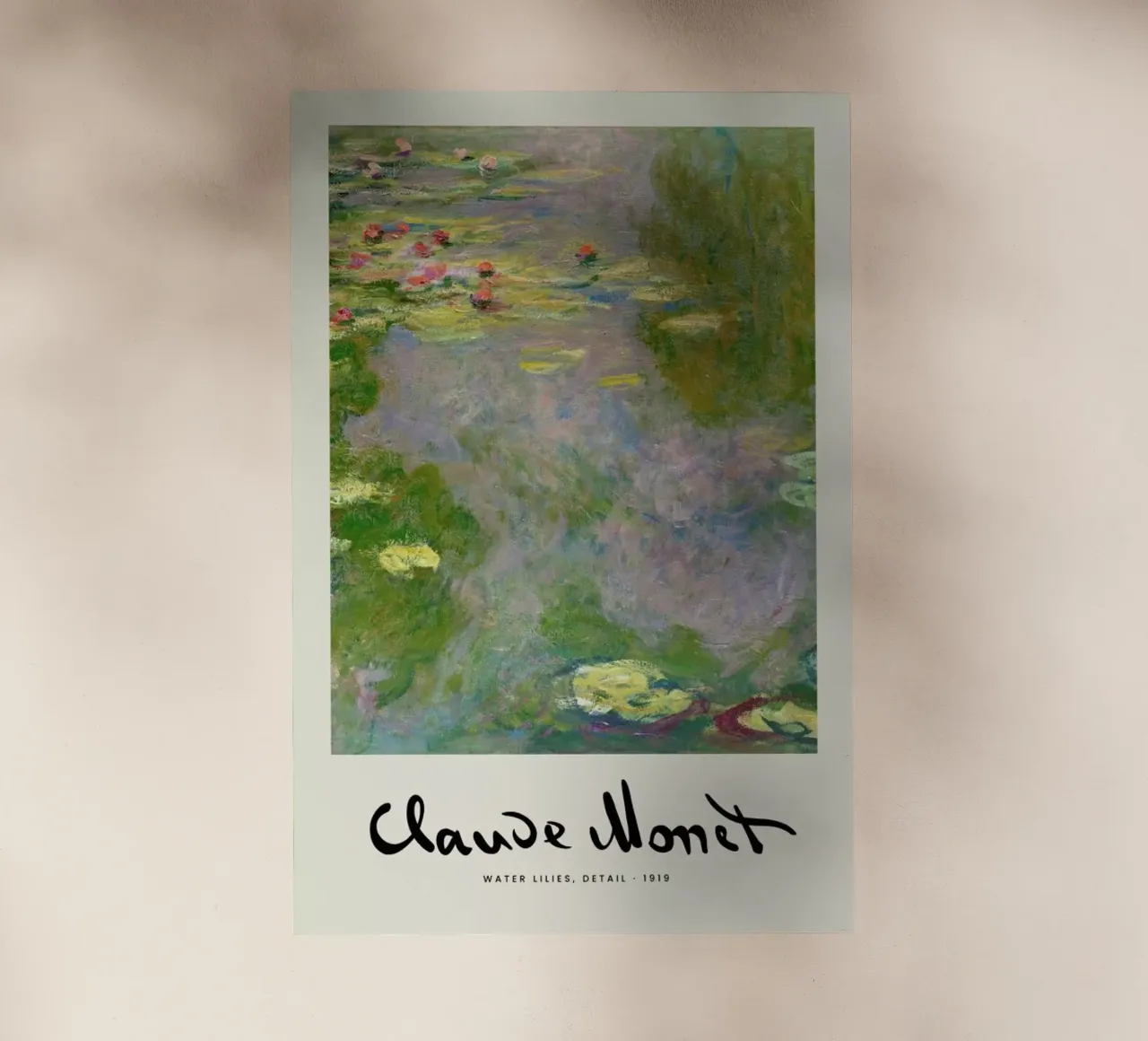 Monet – Signed Water Lilies pellicola backlit da Vintage by JUNIQE