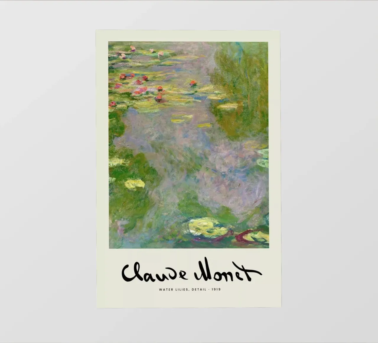 Monet – Signed Water Lilies pellicola backlit da Vintage by JUNIQE